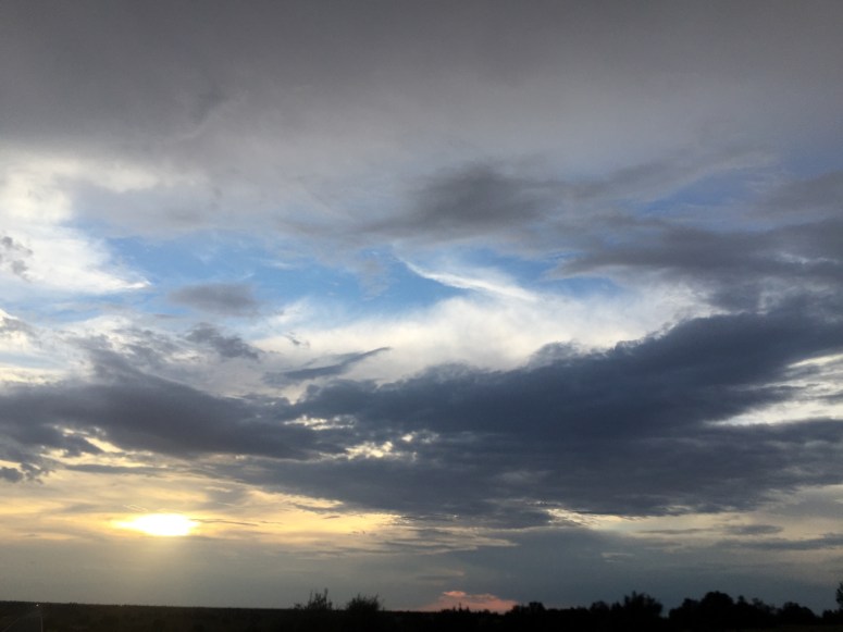 Wild skies as we approach our campground.